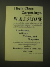 1893 W.&J. Sloane Ad - High Class Carpetings - $18.49