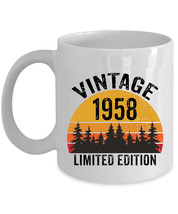 Vintage 1958 Coffee Mug 11oz Limited Edition 65 Years Old 65th Birthday Cup Gift - £11.83 GBP