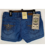 Women junior blue denim jeans short size 3_FC-0252SH-A - $10.00