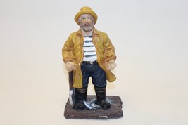 Nautical Sea Captain with Shovel &amp; Fish Figure Sailor Fisherman K&#39;s Collection - £6.37 GBP