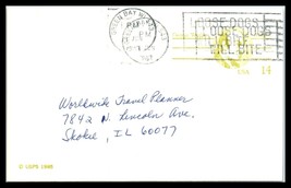 US Postal Card - Green Bay, Wisconsin to Skokie, Illinois, Double Cancel T6 - £2.32 GBP