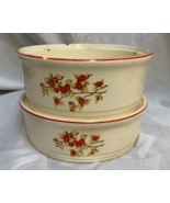 2 Vintage 40s Bittersweet Casserole Nesting Universal Cambridge Oven Proof - $17.96