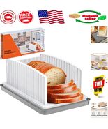 Adjustable Bread Slicer with Crumb Tray - Foldable &amp; Compact for Homemad... - $812.19 MXN