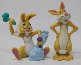 Disney Winnie the Pooh Toy RABBIT Figurine Plastic Figure 1999 Lot of 2 Vintage - £11.60 GBP