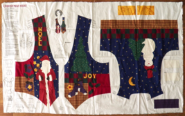 Christmas Vest Fabric Panel Cut Sew Embellish VIP DreamSpinners Sz L, M, S, XS - £13.11 GBP