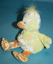 Russ Berrie Cheeks Easter Duck Chick Bean Bag 8&quot; Yellow Orange Plush Sof... - $19.35