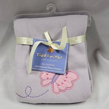 Tiddliwinks Purple Pink Butterfly Fleece Baby Girl Blanket Vintage Y2K 30x40&quot; - £38.68 GBP