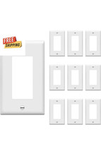 10-Pack Decorator Light Switch/Receptacle Outlet Wall Plate - Size 1-Gang 4.50 I - £10.08 GBP