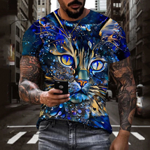 Cat Kitty Kitten Psychedelic Art Hipster T-Shirts tees cat lover 3 - £12.78 GBP