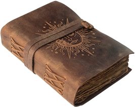 Vintage Journal Leather Diary Writing Notebook Unique Handmade Embossed Travel D - £39.96 GBP