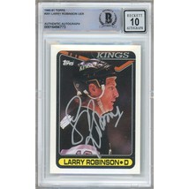 Larry Robinson Los Angeles Kings Signed 1990-91 Topps #261 BGS Gem Auto 10 Slab - £102.38 GBP