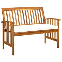 Patio Bench with Cushion 46.9&quot; Solid Acacia Wood - $176.49