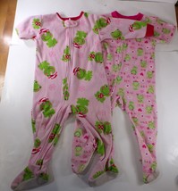 2 Pink Frog One Piece Zipper Sleepers for Baby 18 Months: Gerber &amp; Just ... - $9.75