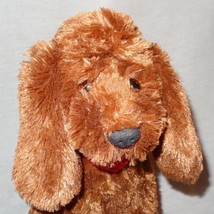 Brown Dog Puppy Scarf Breast Cancer Plush Stuffed Animal 14&quot; Gund Macys way Shop - £20.91 GBP