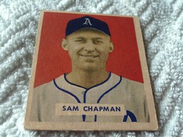 1949  BOWMAN  # 112    SAM  CHAPMAN     ATHLETICS      VG /  EX   !! - £51.40 GBP