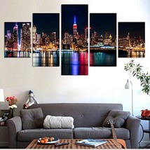 Canvas Wall Art 5 Pieces Nature Scene Mountain Lake Park Canvas Print Wa... - £37.98 GBP