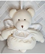Bright Future Heirlooms Cream Lullaby Bear Angel Plush Lovey Rattle 9&quot; - £31.81 GBP
