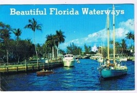 Florida Postcard Beautiful Florida Waterways Boats Yachts - £1.69 GBP