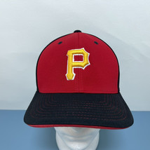 L-XL Stretch Fit Pacific Headwear Pittsburgh Pirates #28 Red Black Baseball Hat - $8.55