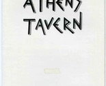 Athens Tavern Menu North Robinson Richmond Virginia 1990&#39;s Greek Restaur... - £14.32 GBP