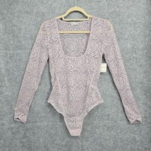 Intimately Free People In My Head Womans Bodysuit Top Small Lavender Sheer Lace - £24.29 GBP