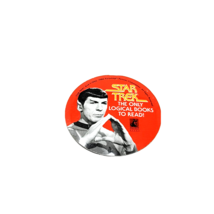 Star Trek Leonard Nimoy Spok Only Logical Books To Read Metal Tab Button - $9.74