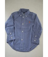 RALPH LAUREN Boy&#39;s Long Sleeve Blue Cotton Button Down Dress Shirt 3/3T - $17.64 CAD