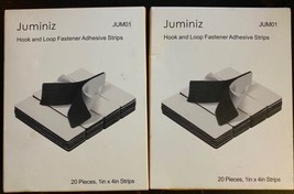 JUMINIZ 40 Sets 1x4 Inch Hook and Loop Fastener Strips with Adhesive Hea... - $17.62
