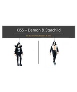 KISS Band - DEMON &amp; Starchild Resin Ornament Set of 2 pieces by Kurt Adl... - £48.02 GBP
