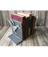 Bruce Fox Pewter Bookends Flying Duck Geese Mallards Hand Made MCM Signed - $26.65