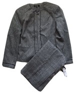 Cute Chic EMILY WOMEN&#39;S SUIT Jacket And Skirt Sz 6 Gray Zip up Pencil Sk... - $41.54 CAD