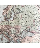 1879 Map Europe Spain France Italy England Victorian Geography 1st Editi... - $110.97 CAD