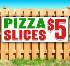 Pizza Slices $5 Advertising Vinyl Banner Flag Sign Many Sizes | Food, Drinks - £17.57 GBP+