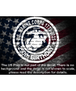 Round US Marine Corps 1775-2025 250th Birthday Decal US Made US Seller EGA - $6.72+