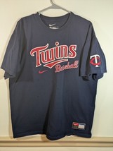 Minnesota Twins Nike Team T-Shirt Adult Large Blue Baseball MLB Mens Loo... - $6.93