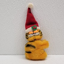 Vintage Garfield Christmas Mini Plush Pencil Hugger Grabber 3&quot; Gripper Clip - $14.75