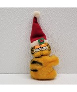 Vintage Garfield Christmas Mini Plush Pencil Hugger Grabber 3&quot; Gripper Clip - $14.75