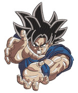 Anime Embroidery Pattern Goku Blue Charge - $5.00