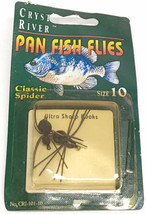 vtg Crystal Rivers Pan Fish Flies Classic Spider Size 10 NEW - £2.37 GBP