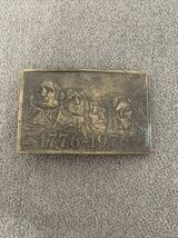 Vintage Mount Rushmore 1776-1976 Bicentennial Belt Buckle Lewis Buckle C... - $14.84