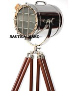 Sporlight Hollywood Style Floor Lamp Brown Tripod Lamps Chrome Silver &amp; ... - $173.31 CAD