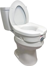 Carex E-Z Lock Raised Toilet Seat, Elongated Toilet Seat Riser, Adds 5 I... - $28.50