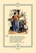 Little Lily&#39;s Alphabet: Pancakes, Mamma! by Oscar Pletsch - Art Print - £17.57 GBP+