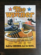 Vintage 1974 Converse Tennis Shoes Just For Sears Full Page Original Ad 1022 - $6.92
