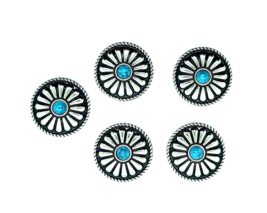 Southwest Native Style Flower Daisy #3 Concho  / Conchos 1 &quot; Five Count  - £7.84 GBP