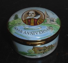 Crummles English Enamel Box Stratford Upon Avon 800 Anniversary L. Ed. 17/800 - $147.51