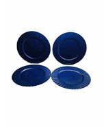 Waved Scalloped Acrylic 13&quot; Charger Plate - Navy Blue Set Of 4 - €32,42 EUR