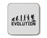 X35 hardboard backed coasters evolutionary hiker silhouette set of one made in usa thumb155 crop