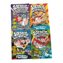 Captain Underpants Lot Of 4 Paperback Books 3 4 5 &amp; 9 By Dav Pilkey - $8.00