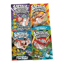 Captain Underpants Lot Of 4 Paperback Books 3 4 5 &amp; 9 By Dav Pilkey - £6.37 GBP